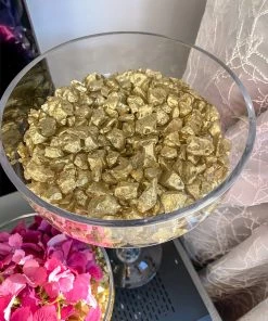 Inspire Me! Home Decor Jar Of Large Gold Chunk Vase Fillers