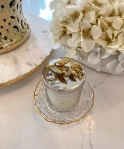 Inspire Me! Home Decor Silver And Gold Detailed Lid Candle- Unscented (6 Styles)