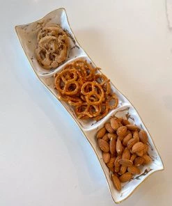 Inspire Me! Home Decor 3 Section Metallic Gold Marble Print Dish 7 Inspire Me! Home Decor 3 Section Metallic Gold Marble Print Dish