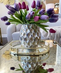 Inspire Me! Home Decor Gold Oval Mirror Tray