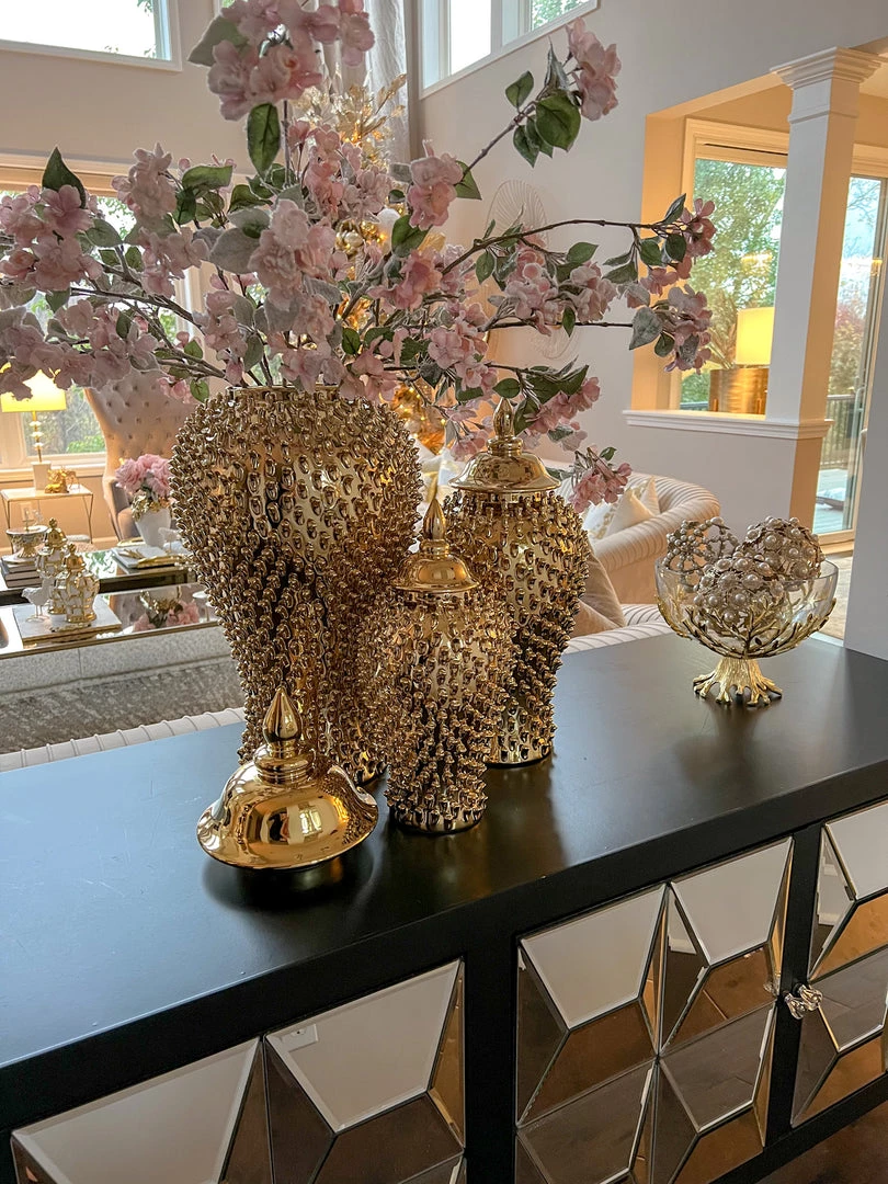 Inspire Me! Home Decor Gold Studded Ginger Jar (3 Sizes) 6 Inspire Me! Home Decor Gold Studded Ginger Jar (3 Sizes)