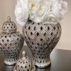 Inspire Me! Home Decor Large Silver Bulbed Ginger Jar 1 Inspire Me! Home Decor Large Silver Bulbed Ginger Jar