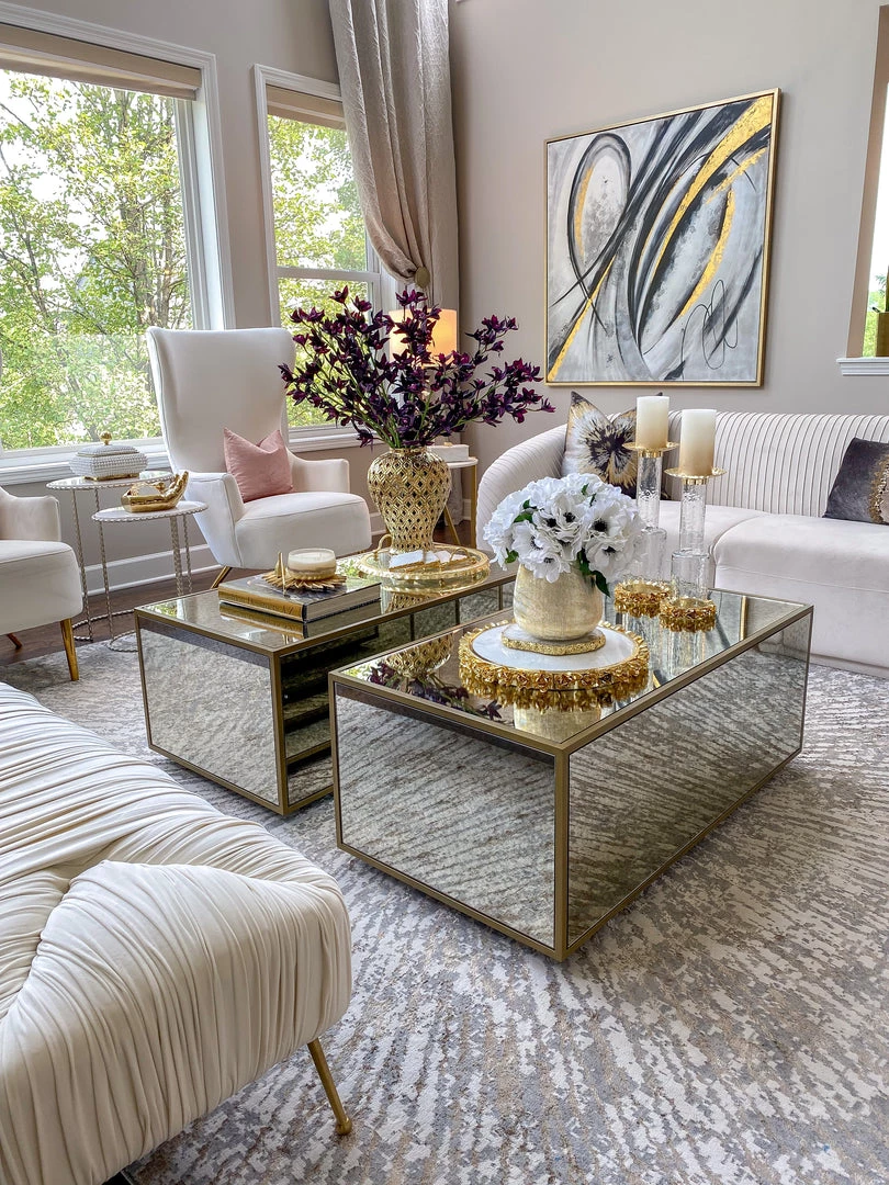 Inspire Me! Home Decor Round Marble Tray With Gold Floral Edge 9 Inspire Me! Home Decor Round Marble Tray With Gold Floral Edge