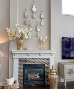 Inspire Me! Home Decor Ginger Jars Extra-Oversized Gold Pierced Patterned Floor Ginger Jar