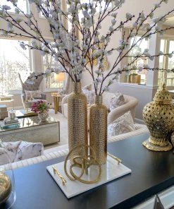 Inspire Me! Home Decor Gold Textured Ceramic Bottle Vases (2 Sizes) 10 Inspire Me! Home Decor Gold Textured Ceramic Bottle Vases (2 Sizes)