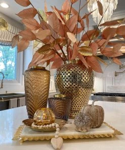 Inspire Me! Home Decor Gold Magnolia Leaf Stem