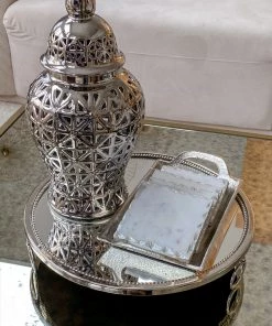 Inspire Me! Home Decor Marble Coasters W/ Silver Trim And Tray Set 12 Inspire Me! Home Decor Marble Coasters W/ Silver Trim And Tray Set