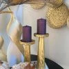 Inspire Me! Home Decor Purple Brushed Metallic Pillar Candle 2 Inspire Me! Home Decor Purple Brushed Metallic Pillar Candle