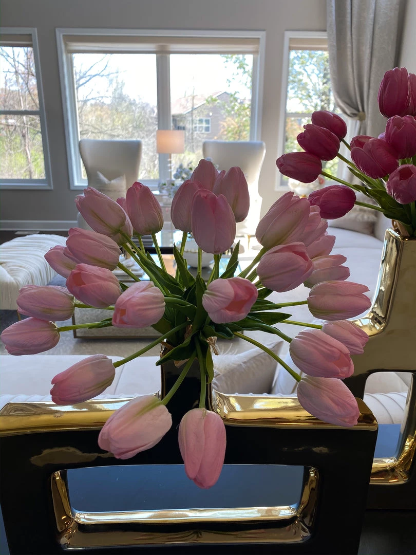 Inspire Me! Home Decor Real-Touch Tulip Bundle (3 Colors) 12 Inspire Me! Home Decor Real-Touch Tulip Bundle (3 Colors)