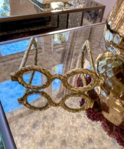 Inspire Me! Home Decor Gold Circular Decorative Glasses