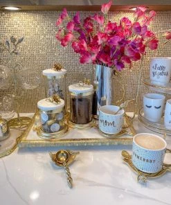 Inspire Me! Home Decor Gold Or Silver Canisters With Floral Lotus Lid (2 Colors) 22 Inspire Me! Home Decor Gold Or Silver Canisters With Floral Lotus Lid (2 Colors)