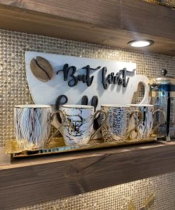 Inspire Me! Home Decor Textured Ruffle Mug Tray