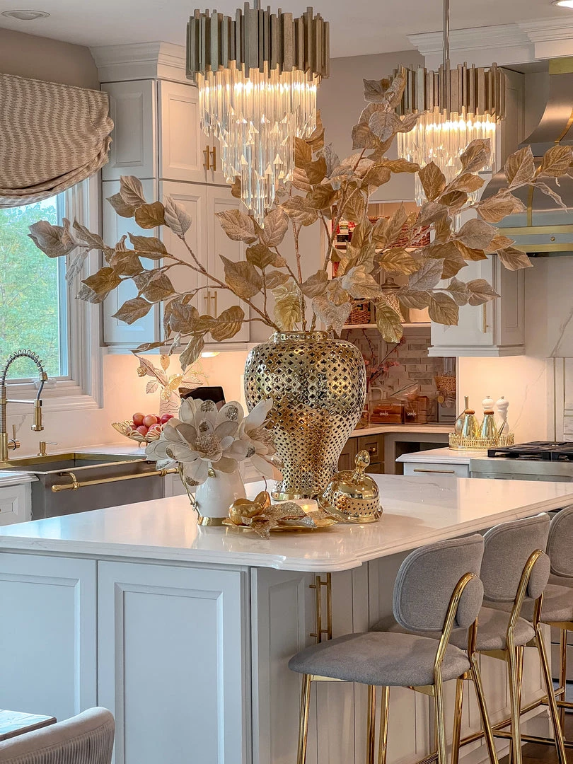 Inspire Me! Home Decor White Ceramic Pitcher With Gold Leaf Handle And Base 6 Inspire Me! Home Decor White Ceramic Pitcher With Gold Leaf Handle And Base