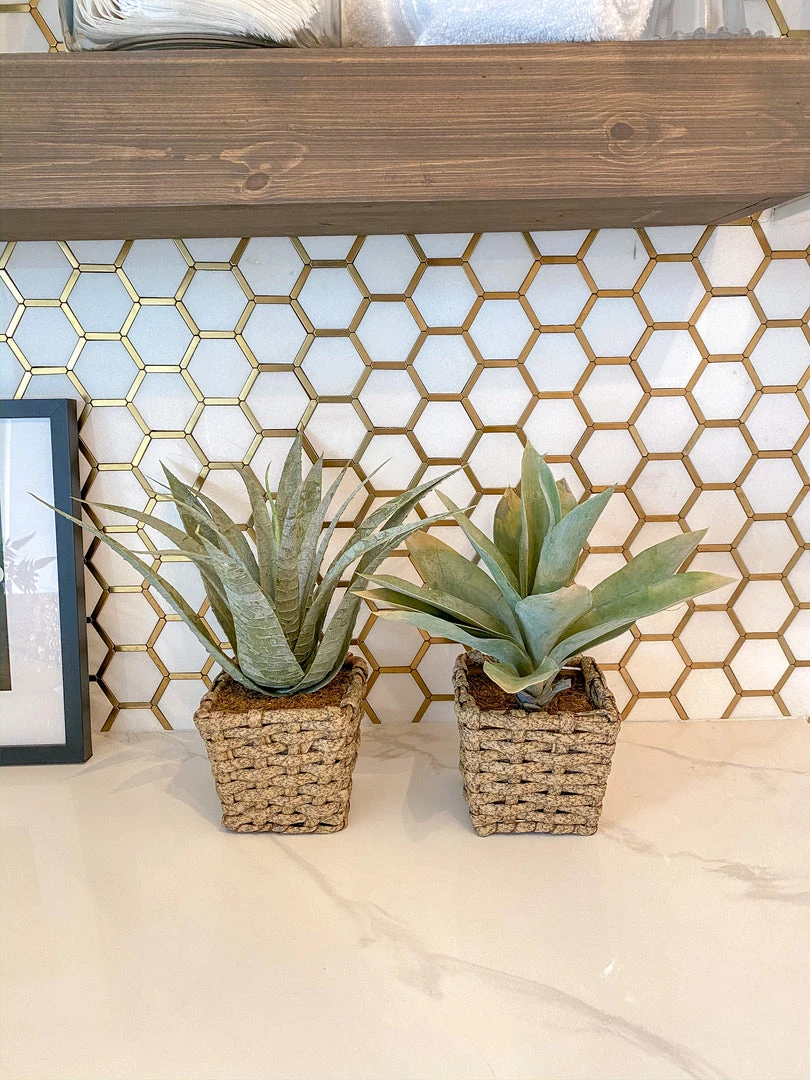 Inspire Me! Home Decor Plant In Wicker Basket Vase (Set Of 2) 3 Inspire Me! Home Decor Plant In Wicker Basket Vase (Set Of 2)