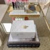 Inspire Me! Home Decor Marble Box With Metal Bee Inlay 2 Inspire Me! Home Decor Marble Box With Metal Bee Inlay