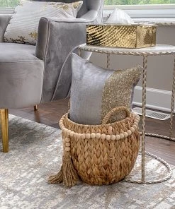 Inspire Me! Home Decor Braided Baskets With Beaded Tassel (Set Of 2) 9 Inspire Me! Home Decor Braided Baskets With Beaded Tassel (Set Of 2)