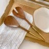 Inspire Me! Home Decor Wood Salad Servers W/ Gold Metal Handle 1 Inspire Me! Home Decor Wood Salad Servers W/ Gold Metal Handle