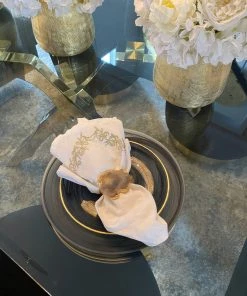 Inspire Me! Home Decor Set Of 4 Agate Napkin Rings (2 Colors)