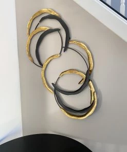 Inspire Me! Home Decor Gold And Black Loop Wall Decor