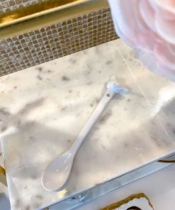 Inspire Me! Home Decor White Stir Spoon W/ Bird Topper