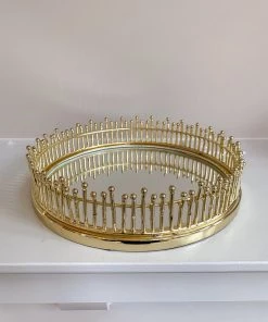 Inspire Me! Home Decor Round Mirror Tray (2 Sizes) (2 Colors) 8 Inspire Me! Home Decor Round Mirror Tray (2 Sizes) (2 Colors)