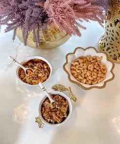 Inspire Me! Home Decor Gold And White Beaded Pedestal Bowl 15 Inspire Me! Home Decor Gold And White Beaded Pedestal Bowl