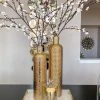 Inspire Me! Home Decor Gold Textured Ceramic Bottle Vases (2 Sizes)