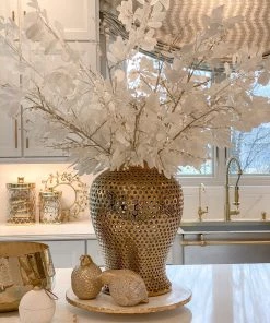 Inspire Me! Home Decor Gold Glitter Pearl Stem