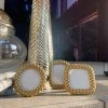 Inspire Me! Home Decor Gold Chain Braided Mini Picture Frame (3 Shapes)