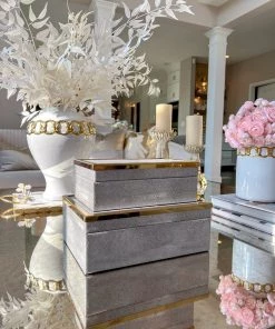 Inspire Me! Home Decor Faux Leather Box Set With Gold Edge Detail (Set Of 2) 9 Inspire Me! Home Decor Faux Leather Box Set With Gold Edge Detail (Set Of 2)