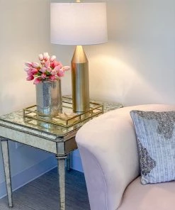 Inspire Me! Home Decor Large Gold Square Mirror Glass Tray