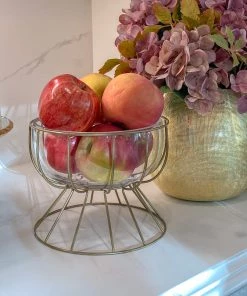 Inspire Me! Home Decor Gold Wire Compote