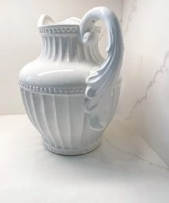 Inspire Me! Home Decor Oversized White Ceramic Pitcher