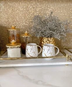 Inspire Me! Home Decor Metallic Gold Marble Print Mug With Hammered Texture 11 Inspire Me! Home Decor Metallic Gold Marble Print Mug With Hammered Texture
