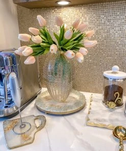 Inspire Me! Home Decor Round White Resin Tray/Trivet 17 Inspire Me! Home Decor Round White Resin Tray/Trivet