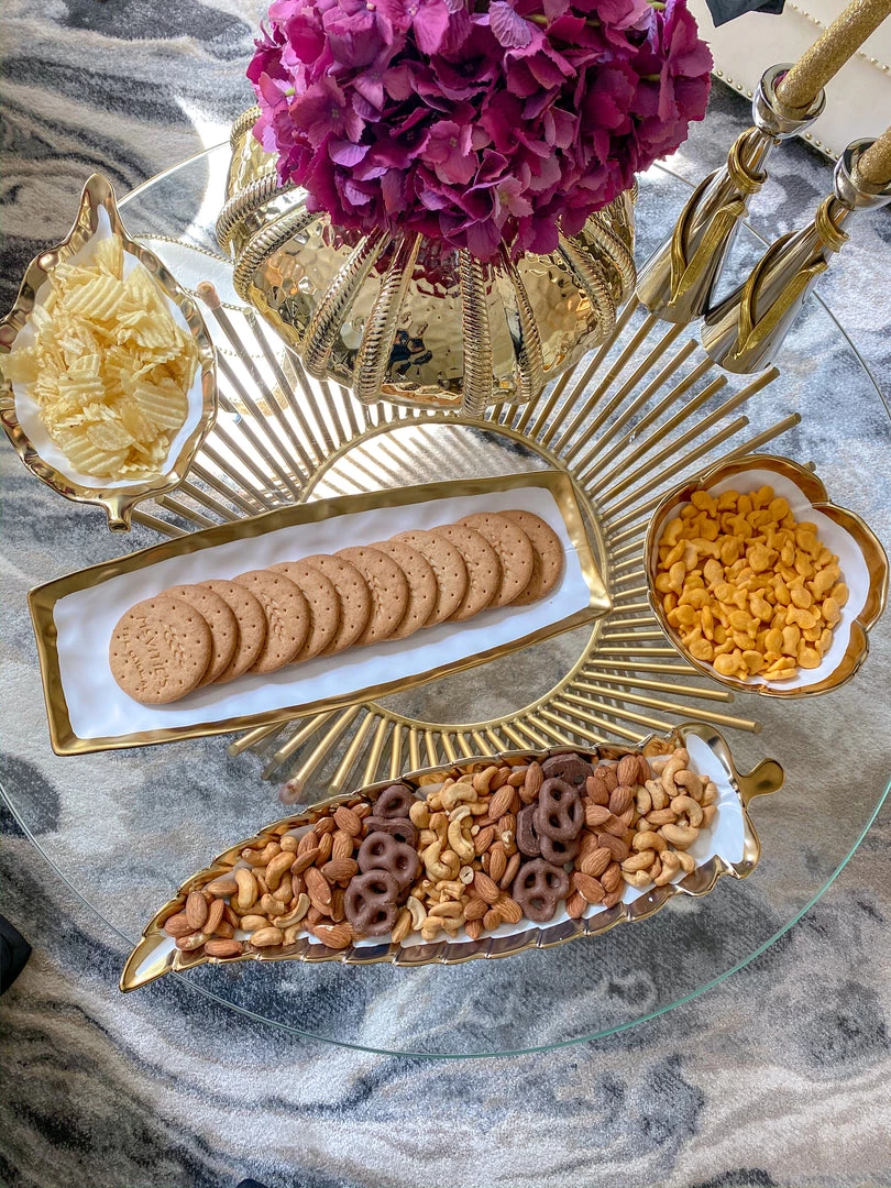 Inspire Me! Home Decor Gold Edge Flower Bowl 7 Inspire Me! Home Decor Gold Edge Flower Bowl