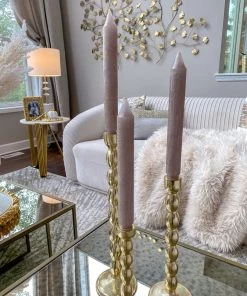 Inspire Me! Home Decor Set Of 4 Metallic Taper Candles (5 Colors)