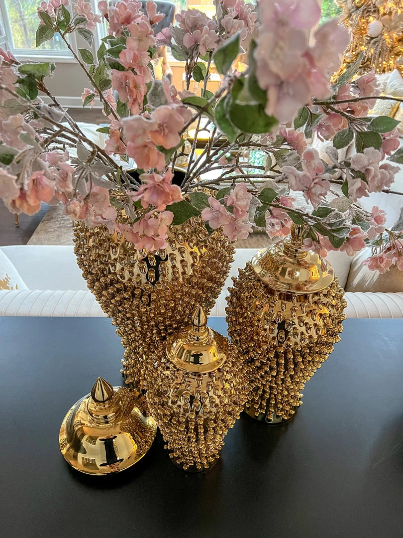 Inspire Me! Home Decor Gold Studded Ginger Jar (3 Sizes) 10 Inspire Me! Home Decor Gold Studded Ginger Jar (3 Sizes)