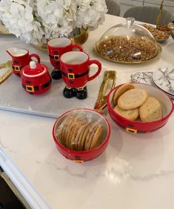 Inspire Me! Home Decor Serveware Santa Belt Footed Mug