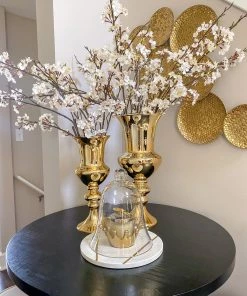 Inspire Me! Home Decor Detailed Stem Vase (2 Colors & 2 Sizes)