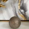 Inspire Me! Home Decor Gold Orb Candle With Gold Shimmer Finish