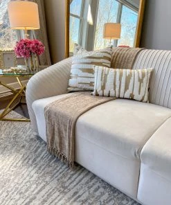 Cloud9d Becca Ivory Gold Pillow - 20