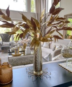 Inspire Me! Home Decor Decorative Gold Metal Flower/ Wall Art