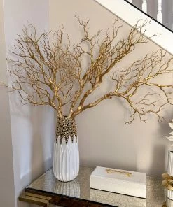 Inspire Me! Home Decor 37" Gold Metallic Manzanita Branch