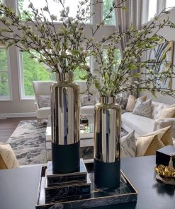 Inspire Me! Home Decor Gold & Matte Black Vase (3 Sizes)