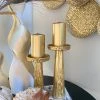 Inspire Me! Home Decor Polished Gold Metallic Pillar Candle