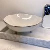 Inspire Me! Home Decor Silver And White Footed Bowl 1 Inspire Me! Home Decor Silver And White Footed Bowl