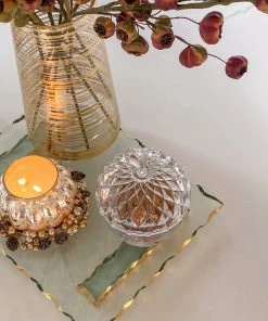 Inspire Me! Home Decor Glass Acorn Dish With Lid KITCHEN
