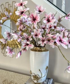 Inspire Me! Home Decor Floral Stems 28.75" Soft Pink Magnolia Stem