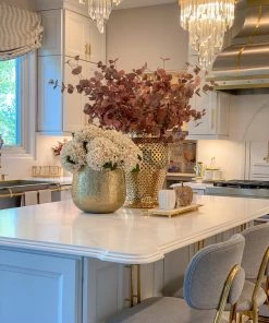 Inspire Me! Home Decor Oversized Gold Metal Hammered Planter